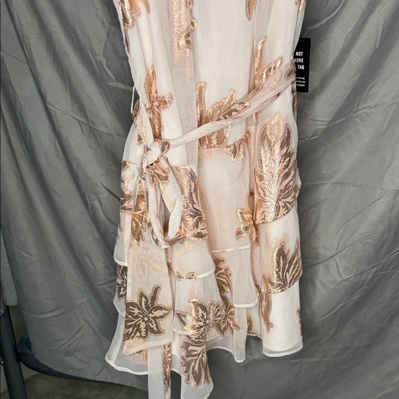 Express Cream and Gold Mini Dress - Picture 9 of 9